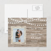 De lichte Rustige lichten van het houtKoord sparen Aankondigingskaart (Voorkant / Achterkant)