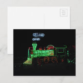 De Lichte Trein van Kerstmis Feestdagenkaart (Voorkant / Achterkant)