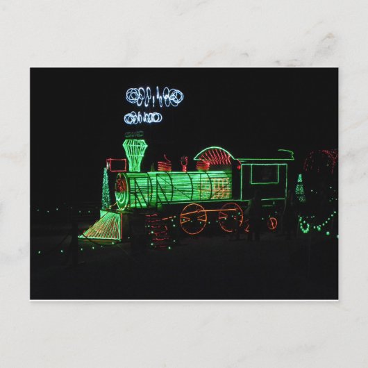 De Lichte Trein van Kerstmis Feestdagenkaart (Voorkant)