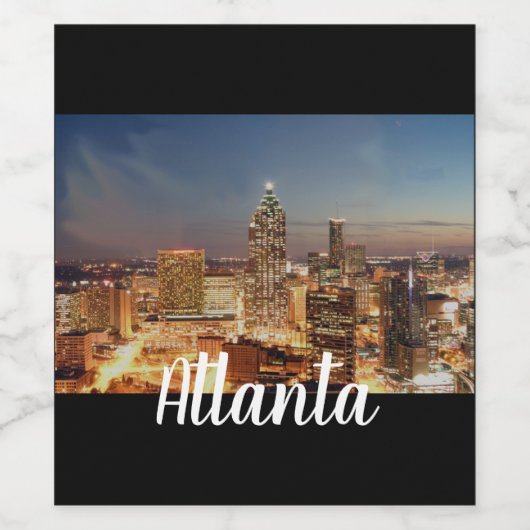 De lichten van Atlanta Wijn Etiket (Enkel label)