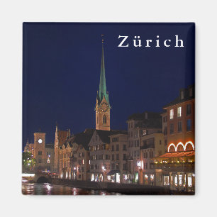 De lichten van de avond Zurich. Magneet