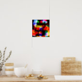 De lichten van de kerstboom door het vorstvenster poster (Keuken)