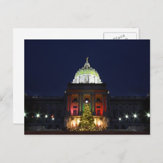 De Lichten van de Kerstboom van het Capitool van Feestdagenkaart (Voorkant / Achterkant)