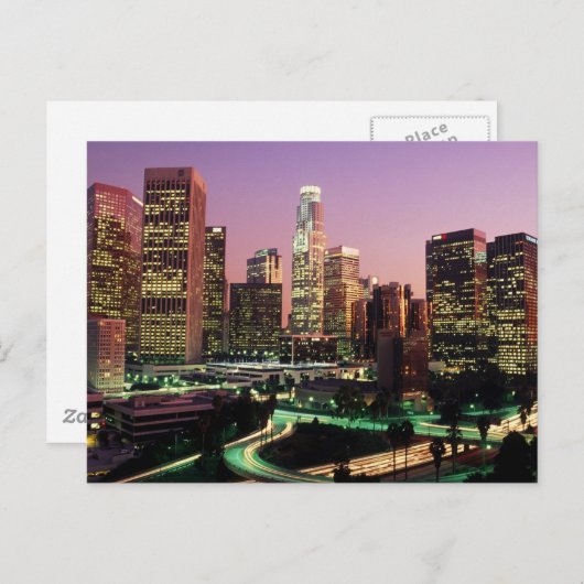 De Lichten van de Nacht van Los Angeles Briefkaart (Voorkant / Achterkant)