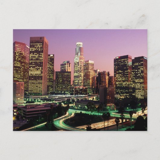 De Lichten van de Nacht van Los Angeles Briefkaart (Voorkant)