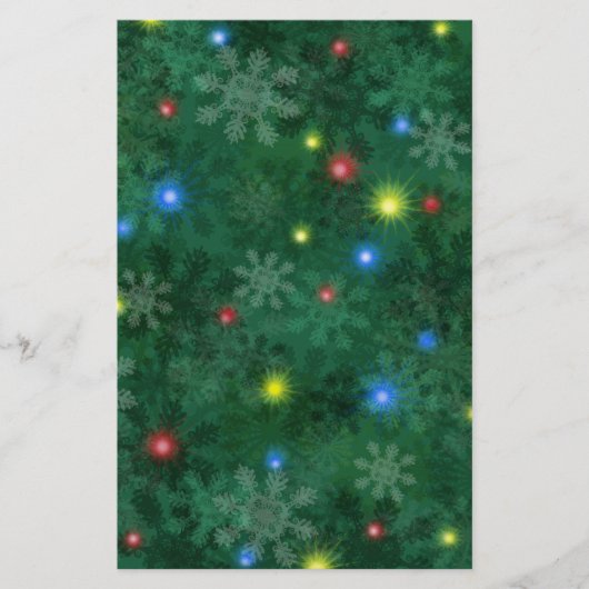 De Lichten van de Sneeuw van Kerstmis Briefpapier (Voorkant)