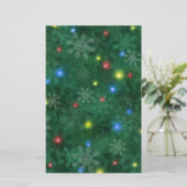 De Lichten van de Sneeuw van Kerstmis Briefpapier (Staand voorkant)