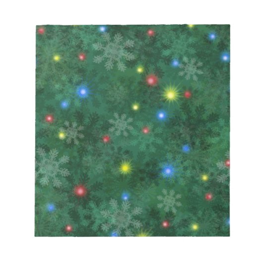 De Lichten van de Sneeuw van Kerstmis Notitieblok (Voorkant)