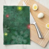 De Lichten van de Sneeuw van Kerstmis Theedoek (Quarter Fold)