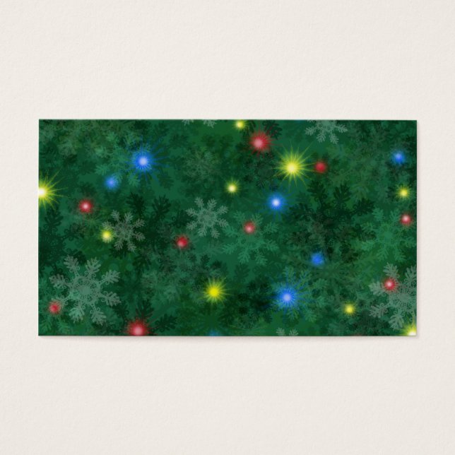 De Lichten van de Sneeuw van Kerstmis Visitekaartje (Voorkant)