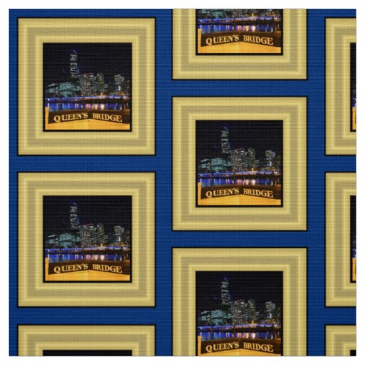 De Lichten van de Stad van Melbourne Australië Stof (Swatch)
