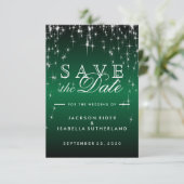 De Lichten van de ster in Metallic Donkergroen - s Save The Date (Staand voorkant)