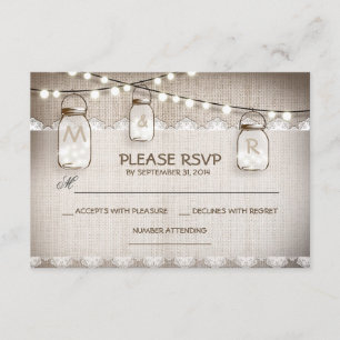 de lichten van het jutekant & het huwelijksRSVP RSVP Kaartje