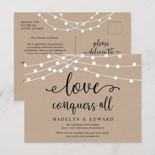 De lichten van het koord, de Veroveraars van de Li Briefkaart (Voorkant / Achterkant)