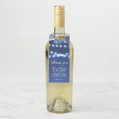 De lichten van het koord Gepersonaliseerde Blauwe  Flessenhanger (Op fles)