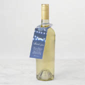 De lichten van het koord Gepersonaliseerde Blauwe  Flessenhanger (Schuin)