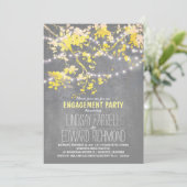 De lichten van het koord schattig en fancy verlovi kaart (Staand voorkant)