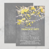 De lichten van het koord schattig en fancy verlovi kaart (Voorkant / Achterkant)