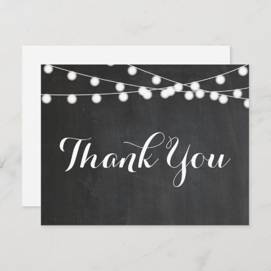 De Lichten van het Koord van het Chalkboard Dank u (Voorkant / Achterkant)
