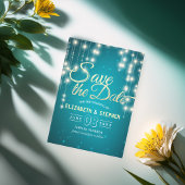 De Lichten van het koord veranderen het Gouden Man Save The Date