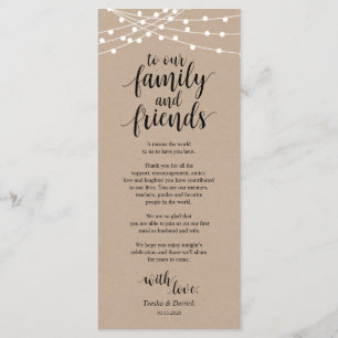 De lichten van het koord, Zwarte Plaats die Dank u Programmakaart