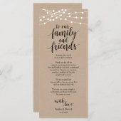 De lichten van het koord, Zwarte Plaats die Dank u Programmakaart (Voorkant / Achterkant)