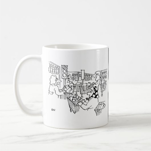 De Lichten van het Verkeer van de verkeerscontrole Koffiemok (Links)