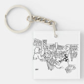 De Lichten van het Verkeer van het verkeersbeheer  Sleutelhanger (voorkant)