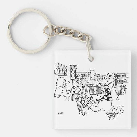 De Lichten van het Verkeer van het verkeersbeheer  Sleutelhanger (voorkant)