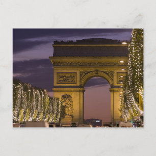 De lichten van Kerstmis, Champs Elysees, Boog DE Feestdagenkaart