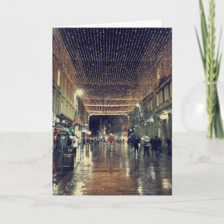 De Lichten van Kerstmis in Glasgow, Schotland Feestdagen Kaart