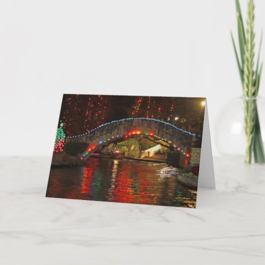 De Lichten van Kerstmis op de Brug van Rosita Feestdagen Kaart (Voorkant)