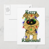 De Lichten van Kerstmis van Airedale Terrier Feestdagenkaart (Voorkant / Achterkant)