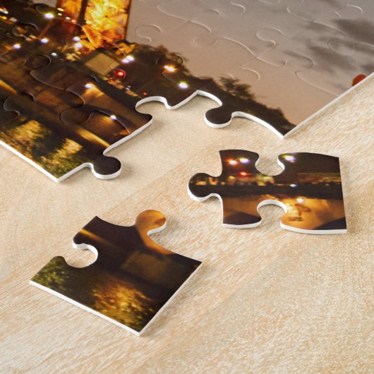 De lichten van La Tour Eiffel - Parijs Puzzel Legpuzzel (Zijkant)