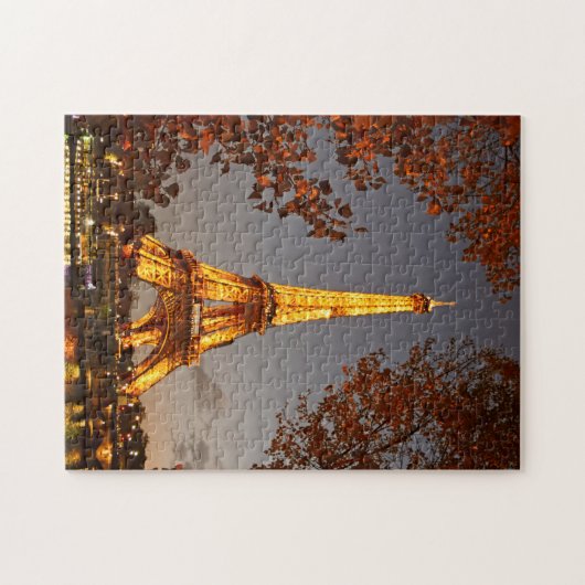 De lichten van La Tour Eiffel - Parijs Puzzel Legpuzzel (Horizontaal)