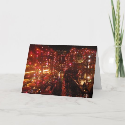 De lichten van San Antonio Riverwalk Feestdagen Kaart (Voorkant)