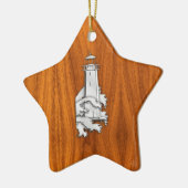 De Lichter van de Stijl van het Chroom op het Deco Keramisch Ornament (Links)