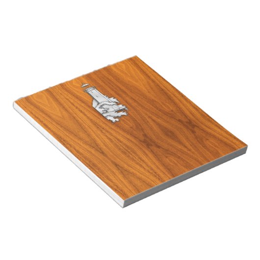 De Lichter van de Stijl van het Chroom op het Deco Notitieblok (Schuin)