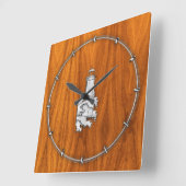 De Lichter van de Stijl van het Chroom op het Deco Vierkante Klok (Hoek)