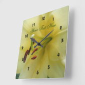 De lichtgeele Natuur van het Centrum van de Bloem Vierkante Klok (Hoek)