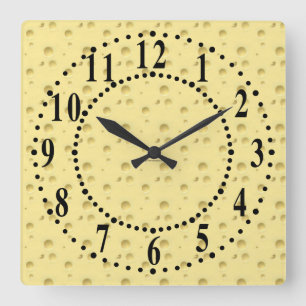 De lichtgele Kaas kijkt de Klok van de Muur