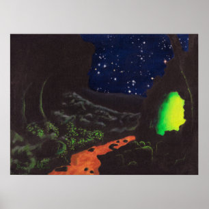 De lichtgevende grot: print