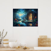 De Lichtgevende Tempel bij de Rivier Poster (Keuken)