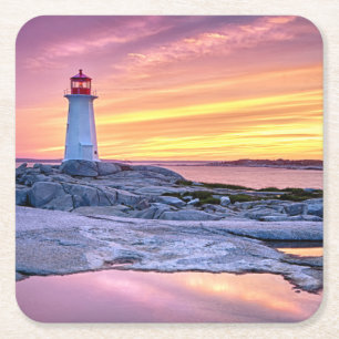 De lichthouder Peggy's Cove Kartonnen Onderzetters