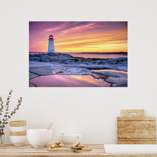 De lichthouder | Peggy's Cove Poster (Keuken)