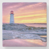 De lichthouder | Peggy's Cove Stenen Onderzetter (Voorkant)