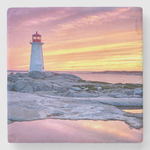 De lichthouder Peggy's Cove Stenen Onderzetter
