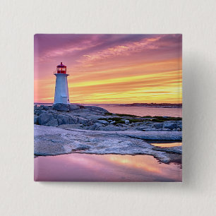 De lichthouder   Peggy's Cove Vierkante Button 5,1 Cm
