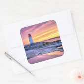 De lichthouder | Peggy's Cove Vierkante Sticker (Envelop)
