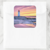 De lichthouder | Peggy's Cove Vierkante Sticker (Tas)